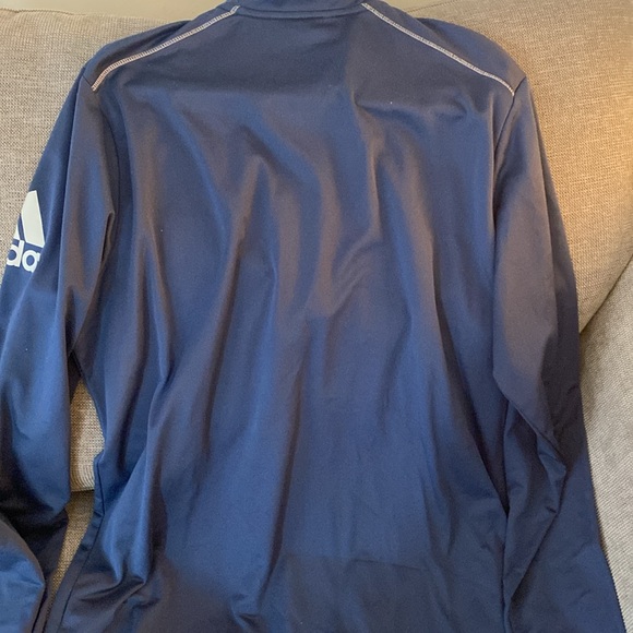 Mens Adidas quarter zip. Navy Blue with white stitching. Size L - Picture 4 of 4